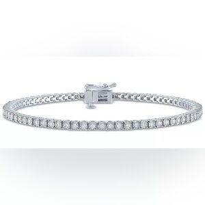 Diamond Skinny Tennis Bracelet (3/4 ct. t.w.) in Sterling Silver (5 in length)